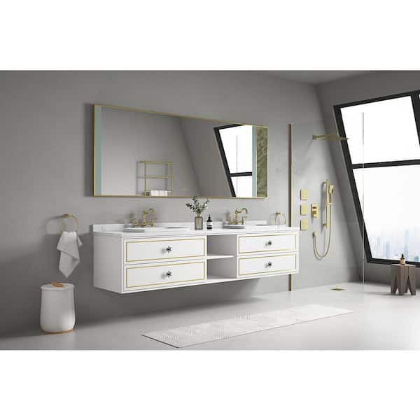hide36☆ ANGELES HOME 84 in. W x 36 in. H Large Rectangular Stainless