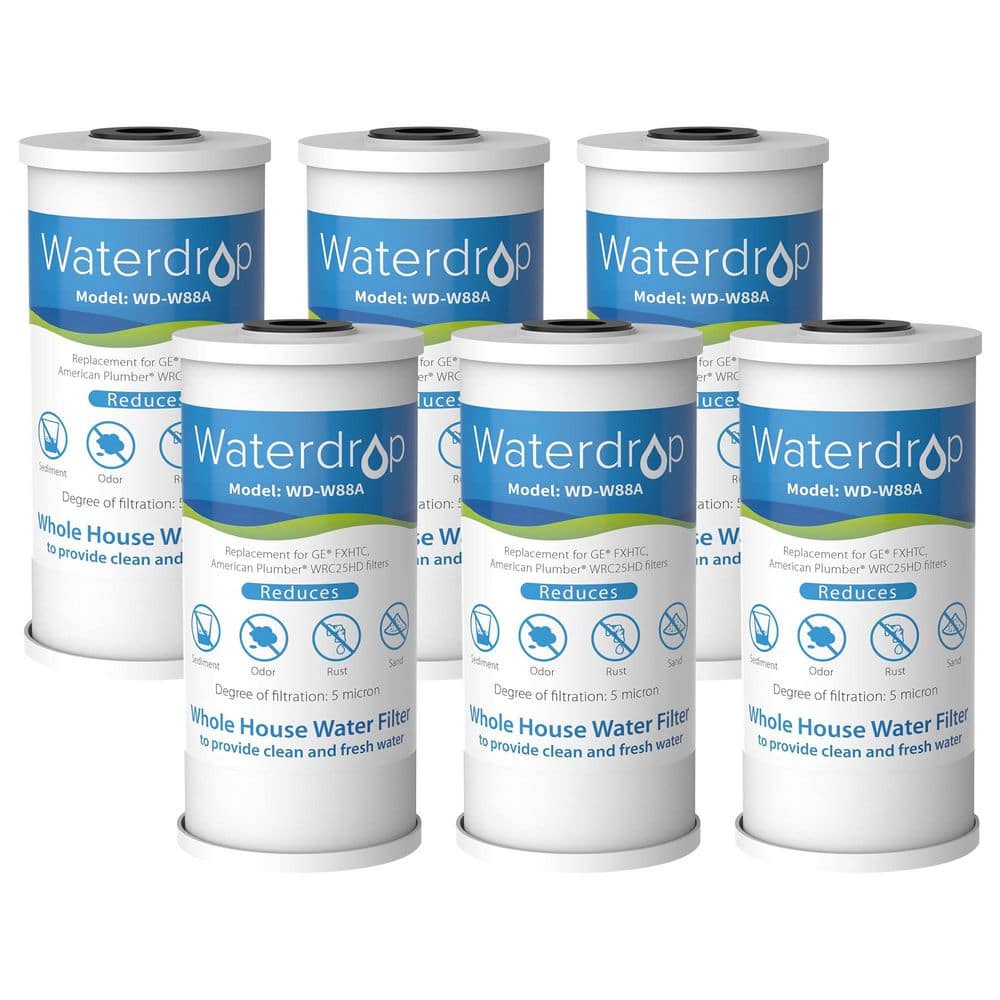 FXHTC Whole House Carbon Water Filter,Replacement for GE FXHTC,GXWH40L,GXWH35F,10 in.x4.5 in.Cartridge,5 Micron,6 Packs price history on PriceWatchPro