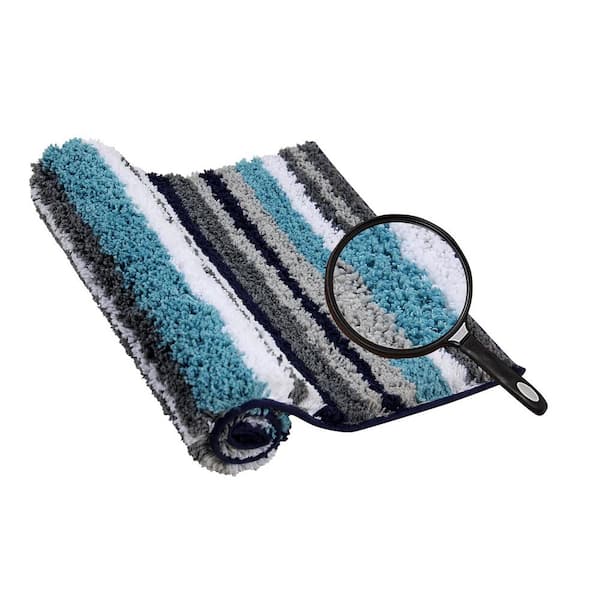 Better Trends Griffie Collection Blue and Grey 20 in. x 60 in. 100