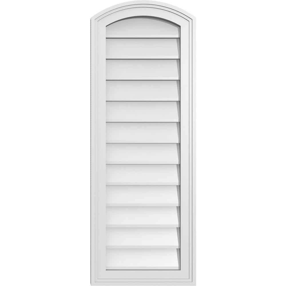14 in. x 38 in. Arch Top Surface Mount PVC Gable Vent: Functional with Brickmould Frame price history on PriceWatchPro