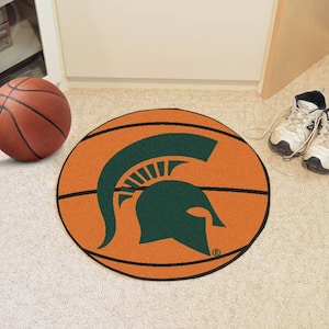 NCAA Michigan State University Orange 2 ft. x 2 ft. Round Area Rug