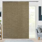 Wheat Adjustable Sliding Panel Track Blind with 23 in Slats Up to 86 in. W X 96 in. L