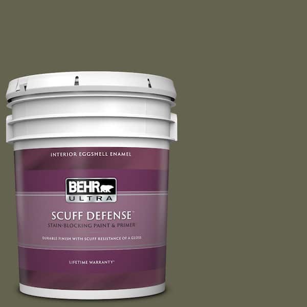 BEHR ULTRA 5 gal. #400F-7 Groundcover Extra Durable Eggshell Enamel Interior Paint & Primer
