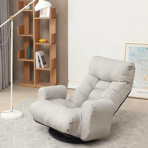 Gray Linen Lounge Chair Leisure Chair
