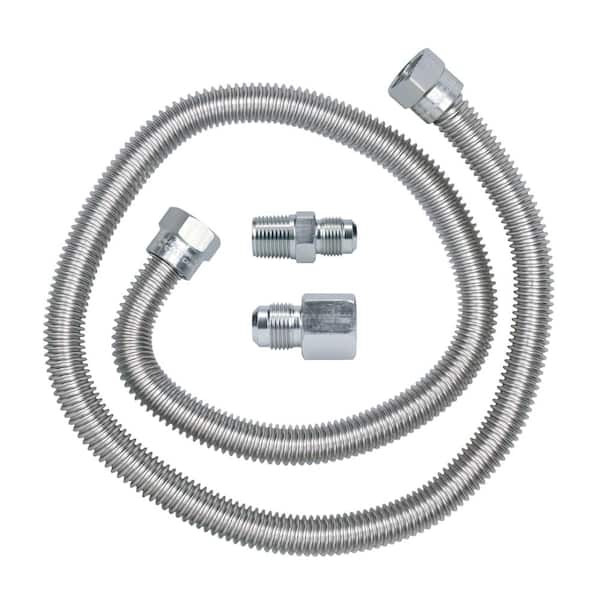 1/2 in. OD x 1/2 in. MIP x 1/2 in. FIP x 36 in. Stainless Steel Standard Gas Connector (71,100 BTU)
