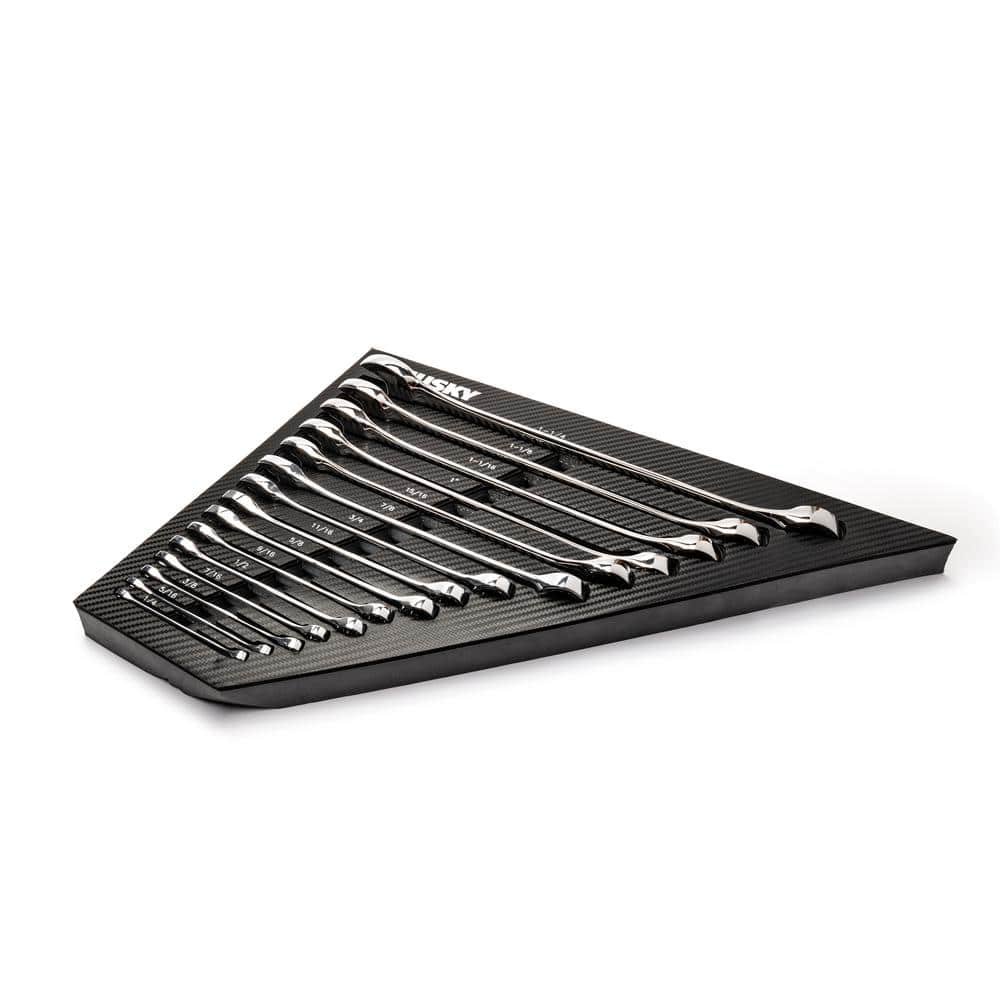 SAE Combination Wrench Set with EVA Storage Tray (15-Piece)