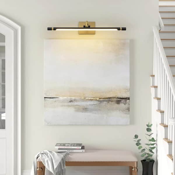 Rennnsan Eddy 1-Light 26 in. Black with Gold Dimmable LED Picture