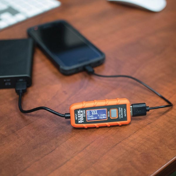 Klein Tools USB Digital Meter and Tester with USB-A Type A ET910 - The Home  Depot