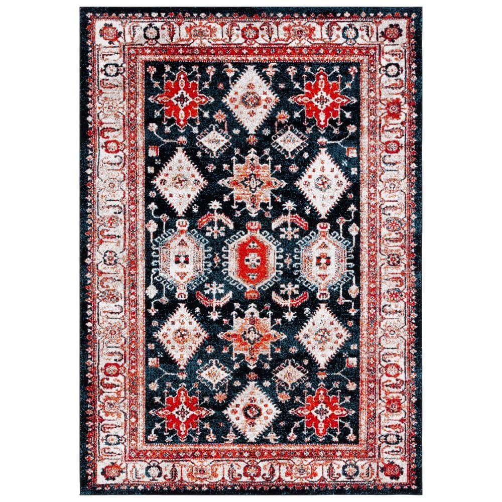 Vintage Hamadan 5 ft. x 8 ft. Ivory/Blue Ornate Border Area Rug price history on PriceWatchPro