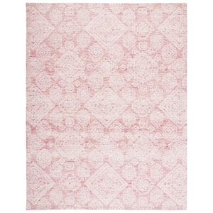 SAFAVIEH Metro Dark Pink/Ivory 6 ft. x 6 ft. Medallion Round Area