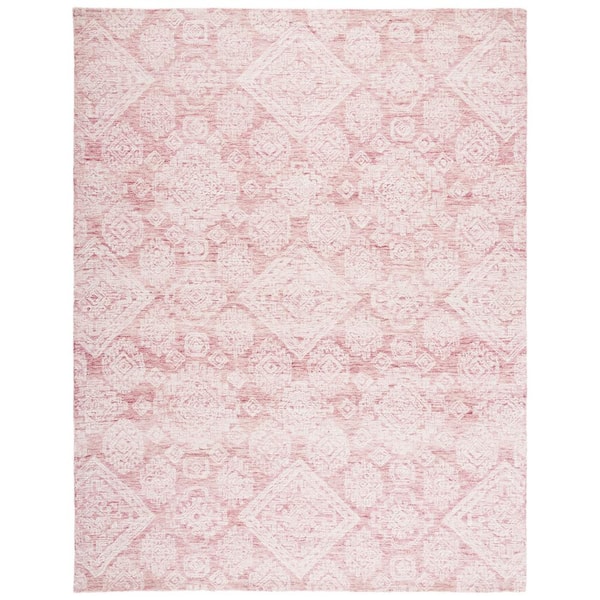 SAFAVIEH Metro Dark Pink/Ivory 8 ft. x 10 ft. Geometric Diamonds Area