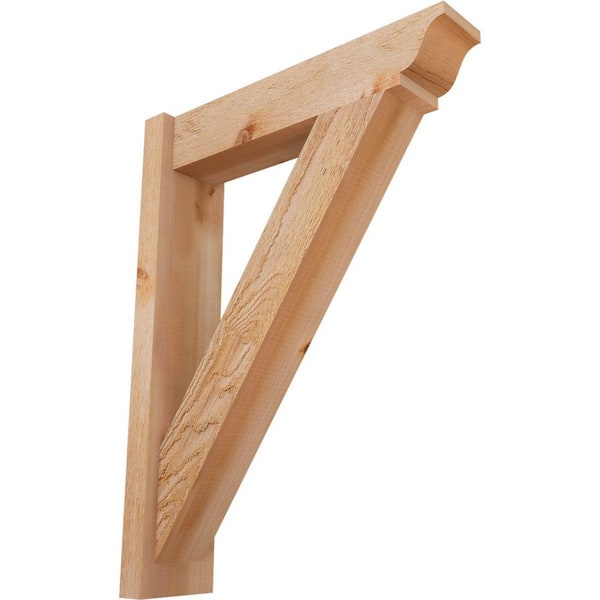 Ekena Millwork 6 in. x 32 in. x 24 in. Western Red Cedar Traditional Rough Sawn Outlooker