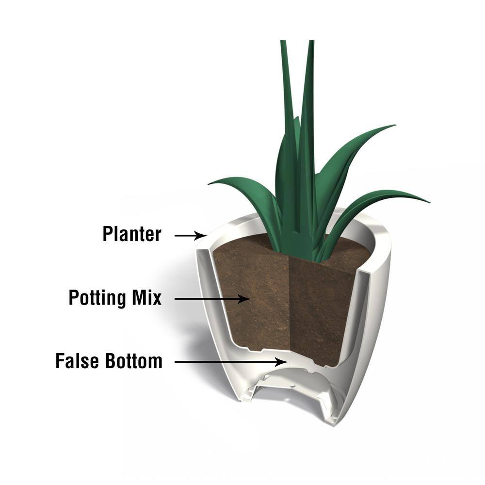 Modesto Neptune Blue 20" Round Plastic Planter for Indoor/Outdoor