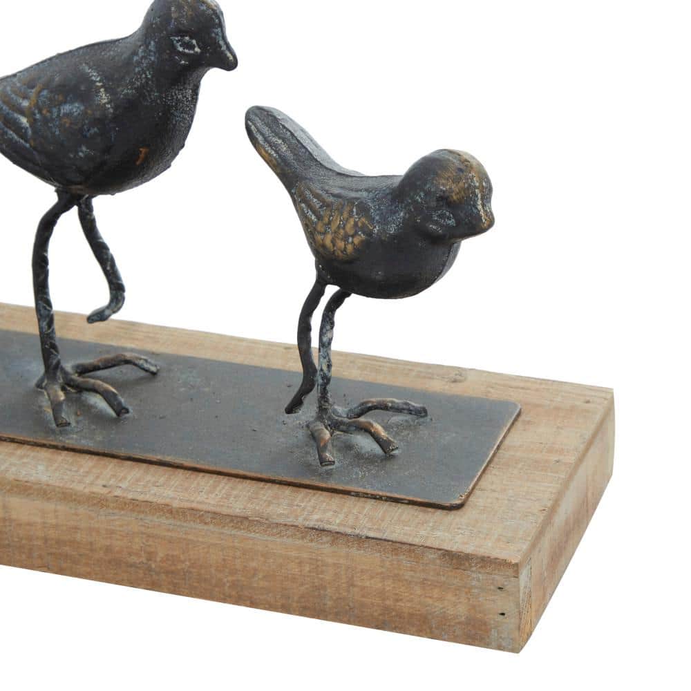 Classic 18" Gray Metal Bird Tabletop Sculpture