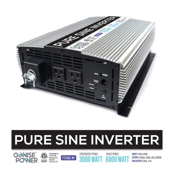 Nature Power Modified Sine Wave Inverter, 3000 Watts, Model# 37003