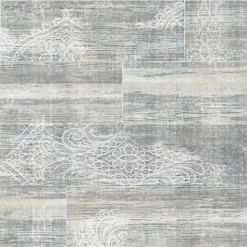 Inaya Blue Ornament Wallpaper Sample