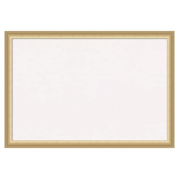 Amanti Art Florence Gold White Corkboard 26 in. x 18 in. Bulletin Board Memo Board