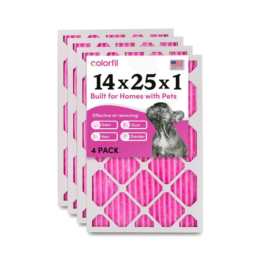 14 in. x 25 in. x 1 in. Odor Removal and Color Changing Pleated Furnace Air Filter, MERV 8 (4-Pack) price history on PriceWatchPro