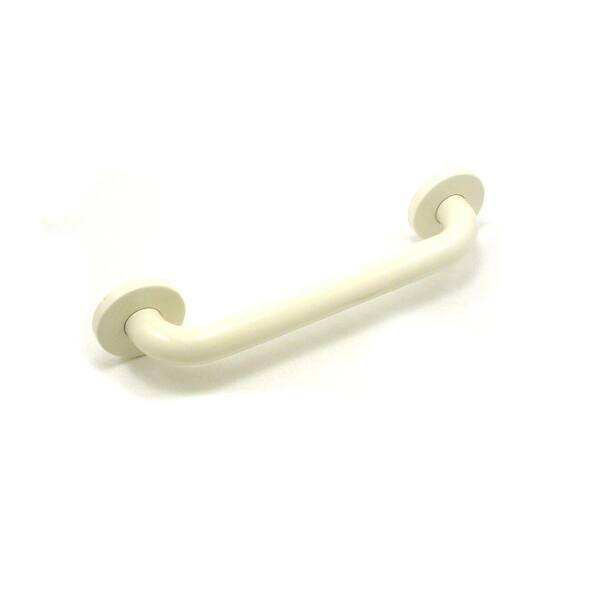 WingIts Premium 12 in. x 1.25 in. Polyester Painted Stainless Steel Grab Bar in Almond (15 in. Overall Length)