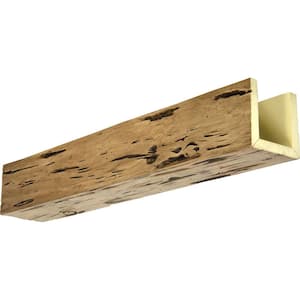 12 in. x 8 in. x 20 ft. 3-Sided (U-Beam) Pecky Cypress Premium Aged Faux Wood Ceiling Beam