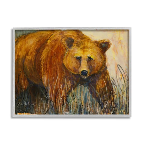 The Stupell Home Decor Collection Modern Bear Wildlife Scene Design by ...