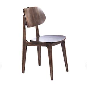 Verona Commercial Grade Solid Wood Dining Chair with Curved Oval Backrest in Antique Copper