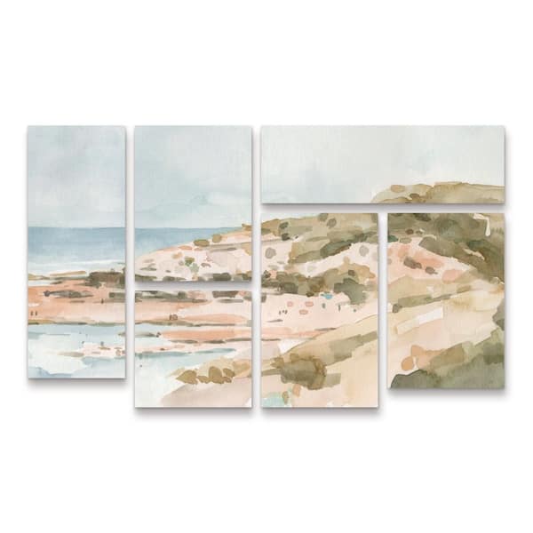 Trademark Fine Art Emma Caroline Neutral Seaside II 6-Piece Panel Set Unframed Photography Wall Art 28 in. x 47 in
