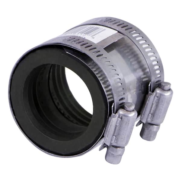 PLUMBFLEX Shielded 1-1/2 in. Transition Coupling Connects 1-1/2 in. Tubular to 2 in. Cast Iron, Plastic, or Steel