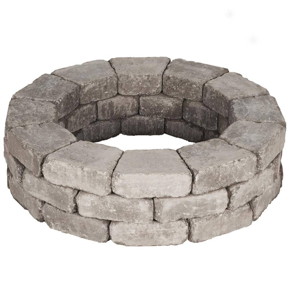 Pavestone RumbleStone 39 in. x 10.5 in. Tree Ring Kit in Greystone