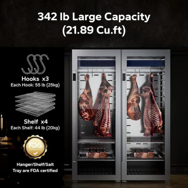 30 in. 21.9 cu. ft. Professional Dry Aging Refrigerator Meat Steak Aging Machine in Stainless Steel Humidity Control