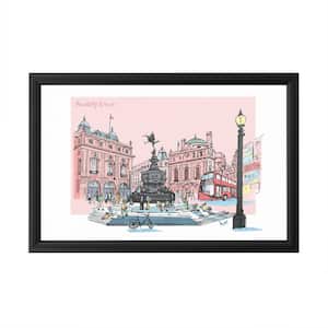 "Piccadilly Circus" by Jill White Framed with LED Light Cityscape Wall Art 16 in. x 24 in.