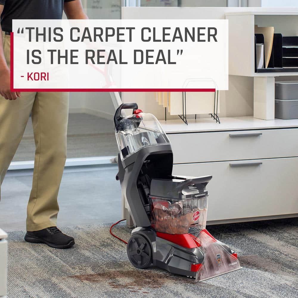 Hoover Red and Black Upright Commercial Carpet Cleaner