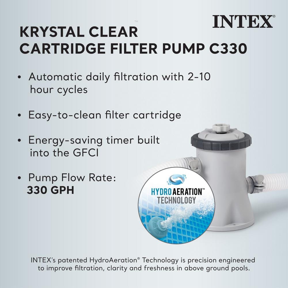 Intex 10ft x 30in Prism Frame Above Ground Pool Set with Pump