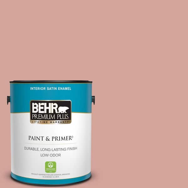 BEHR PREMIUM PLUS 1 gal. #S160-3 Bubble Shell Satin Enamel Low Odor Interior Paint & Primer