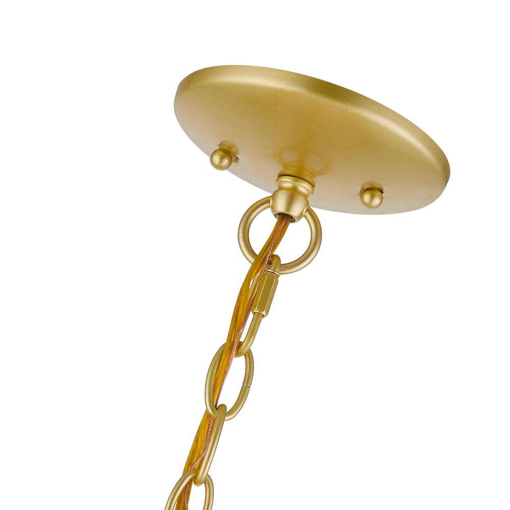 Katarina Graceful Floral 7-Light Chandelier in Soft Gold