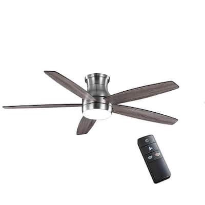 Ashby Park 60 in. White Color Changing Integrated LED Brushed Nickel Ceiling Fan with Light Kit and Remote Control