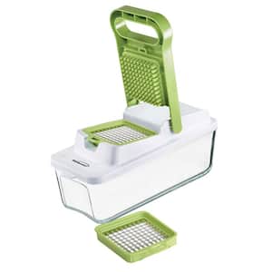 Food Chopper and Vegetable Dicer with 6.75 Cup Storage Container in Green