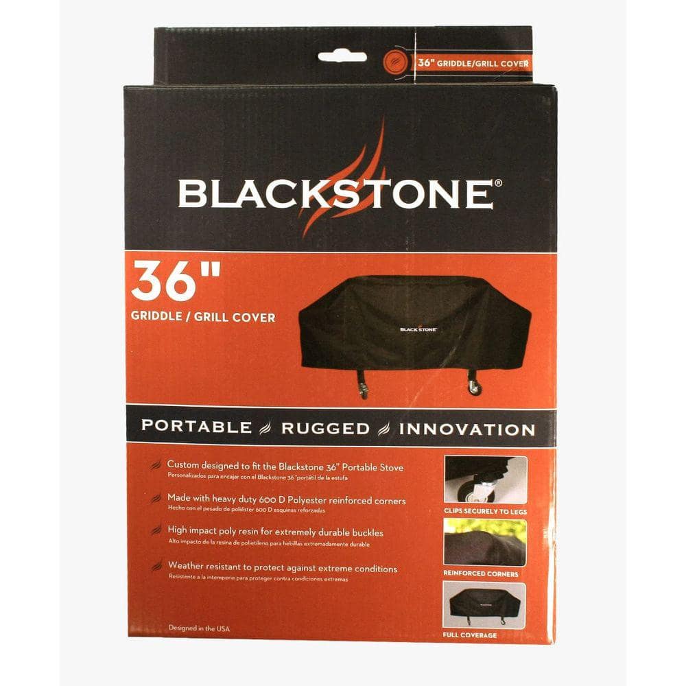 Black 36" UV-Resistant Polyester Barbeque Grill Cover