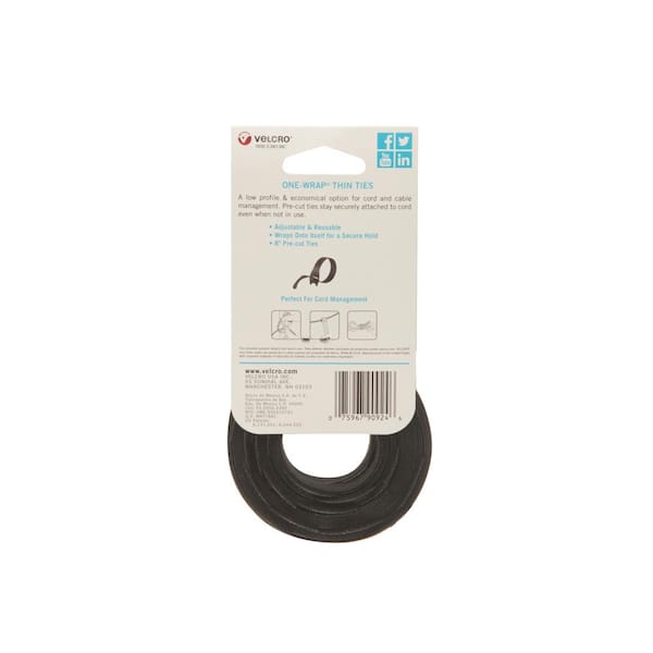 VELCRO® Brand Tie Straps 50-Pack, Enclosure Accessories and Cable  Management, Structured Wiring Enclosures