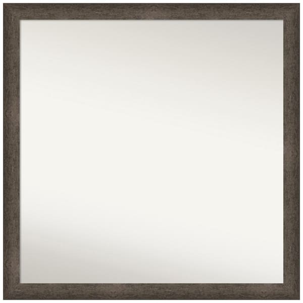 Amanti Art Dappled Light Bronze Narrow 28.75 in. x 28.75 in. Non-Beveled Modern Square Wood Framed Wall Mirror in Bronze