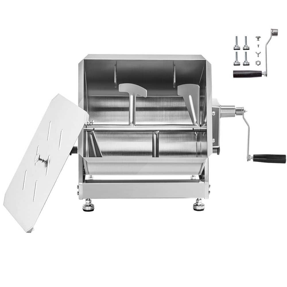 Stainless Steel 60L Tilt Tank 60LBS Manual Meat Mixer with Lid Handle Gear Reducer price history on PriceWatchPro