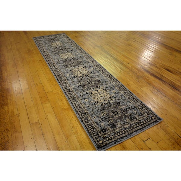 Taftan Oasis Gray 2' 7 x 10' 0 Runner Rug