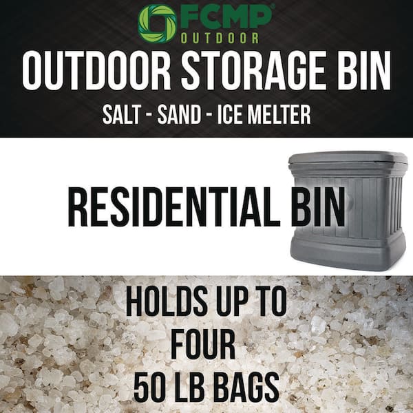 5 cu. ft. Residential Sand and Salt Storage Bin in Granite Grey