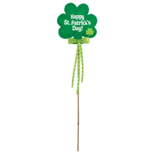 Amscan Shamrock 24 in. St. Patrick's Day Yard Stake (4-Pack) 190644 ...