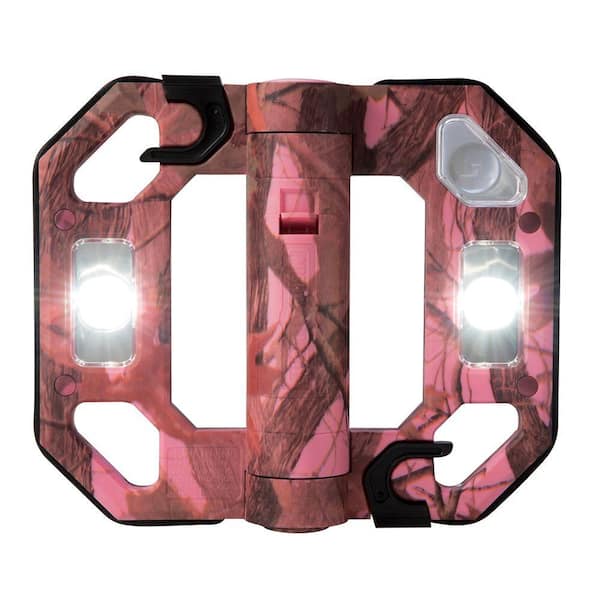 Might-D-Light 200-Lumen Camo Mini Compact Folding LED Work Light - Pink