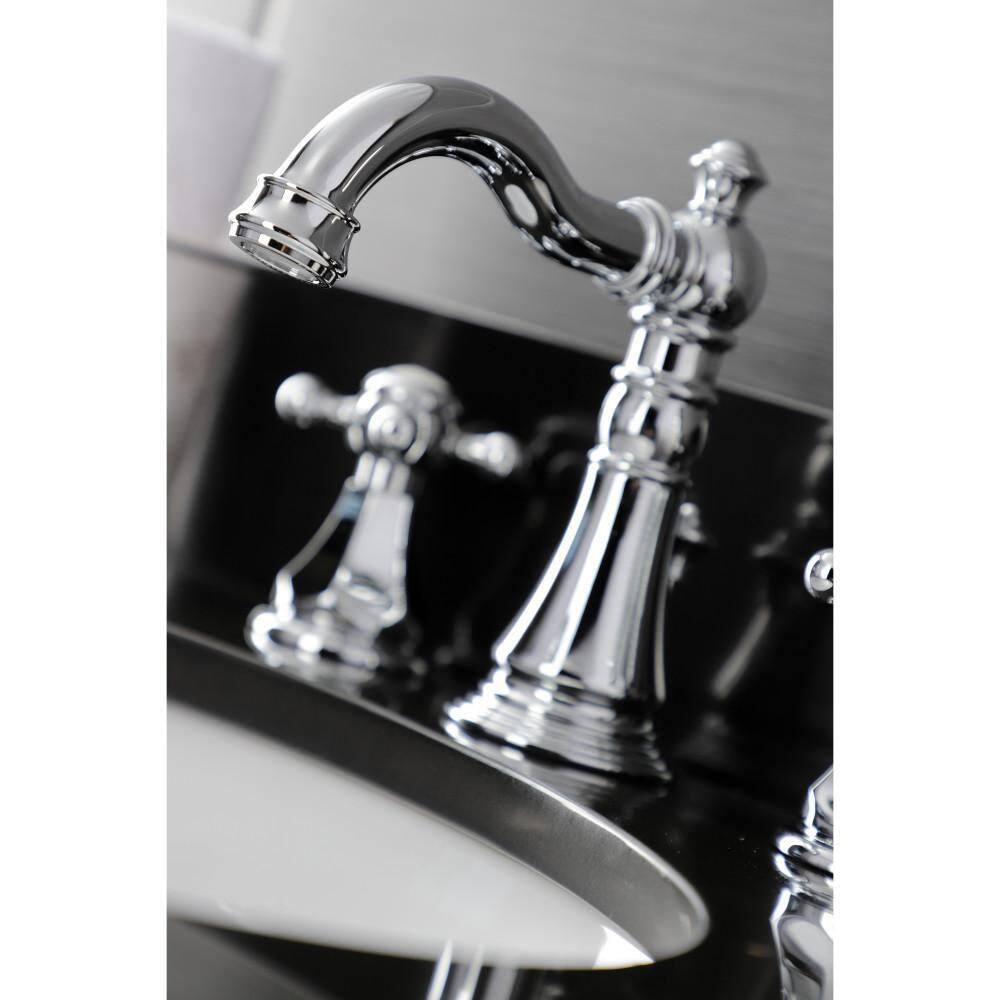 Polished Chrome Traditional Victorian Widespread Bathroom Faucet