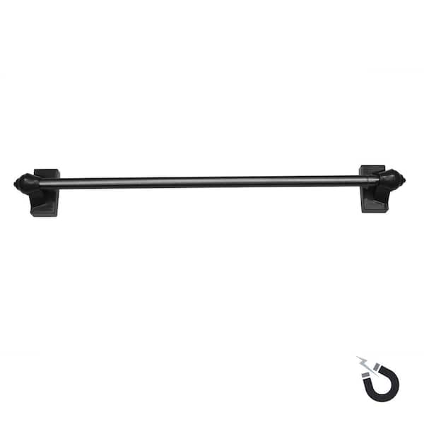 Versailles Home Fashions 15 in. - 28 in. Steel Single Magnetic Rod in Gray