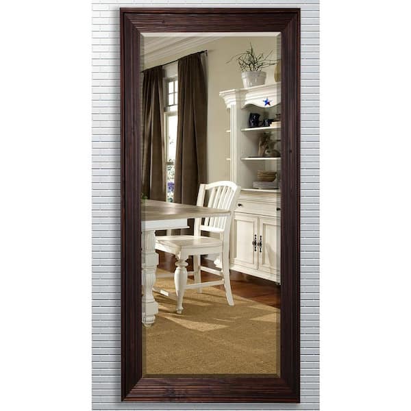 Unbranded Oversized Brown Wood Cottage Farmhouse Rustic Mirror (71.25 in. H X 30.75 in. W)
