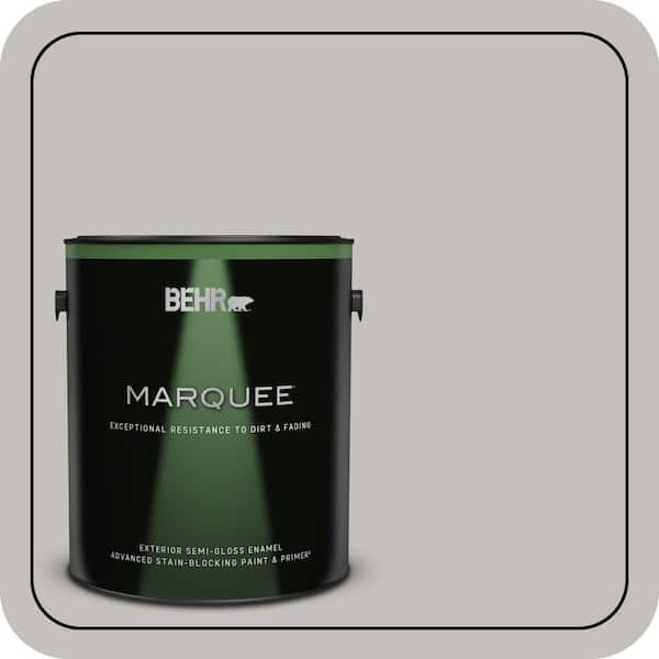 BEHR MARQUEE 1 gal. #PPU18-10 Natural Gray Semi-Gloss Enamel Exterior Paint & Primer