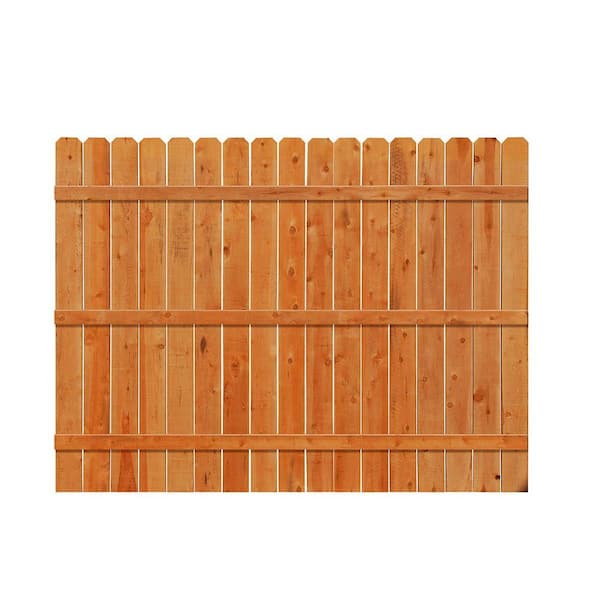 Outdoor Essentials 6 ft. H x 8 ft. W Pre-Stained WW Dog-Ear Fence Panel